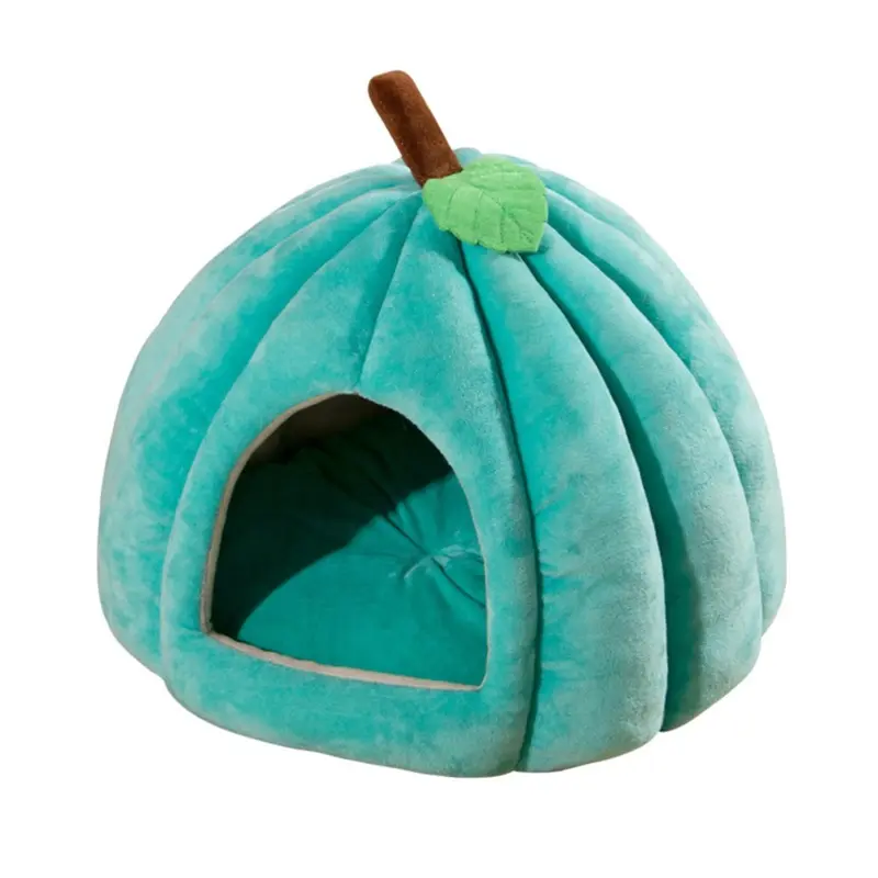 Exogio Blue Cat Cave Bed,Cat Tent With Removable Cushion Medium