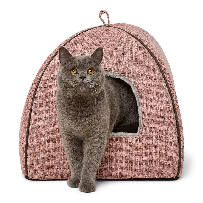 Pets At Home Self Heat Igloo Cat Bed Pink