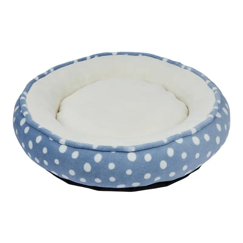 Pets At Home Spotty Donut Cat Bed Blue