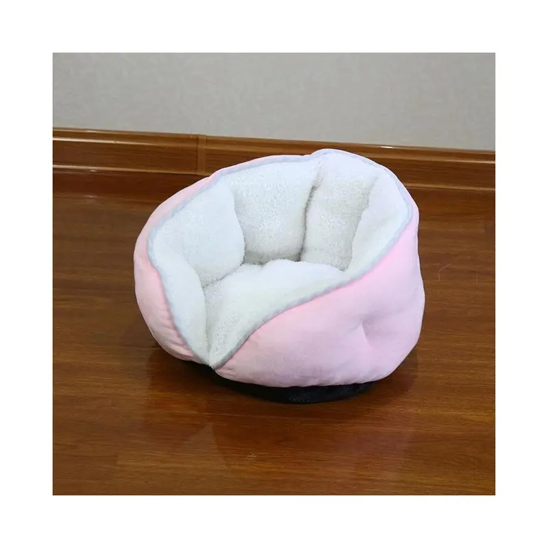Pink (, S) Stylish Vshaped Pet Nest Cats Breathable Cozy Plush Nonskid Base Pet Supplies