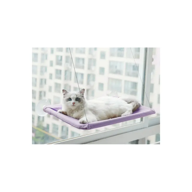 Purple (Purple) Suction Cup Cat Hammock, Removable And Washable