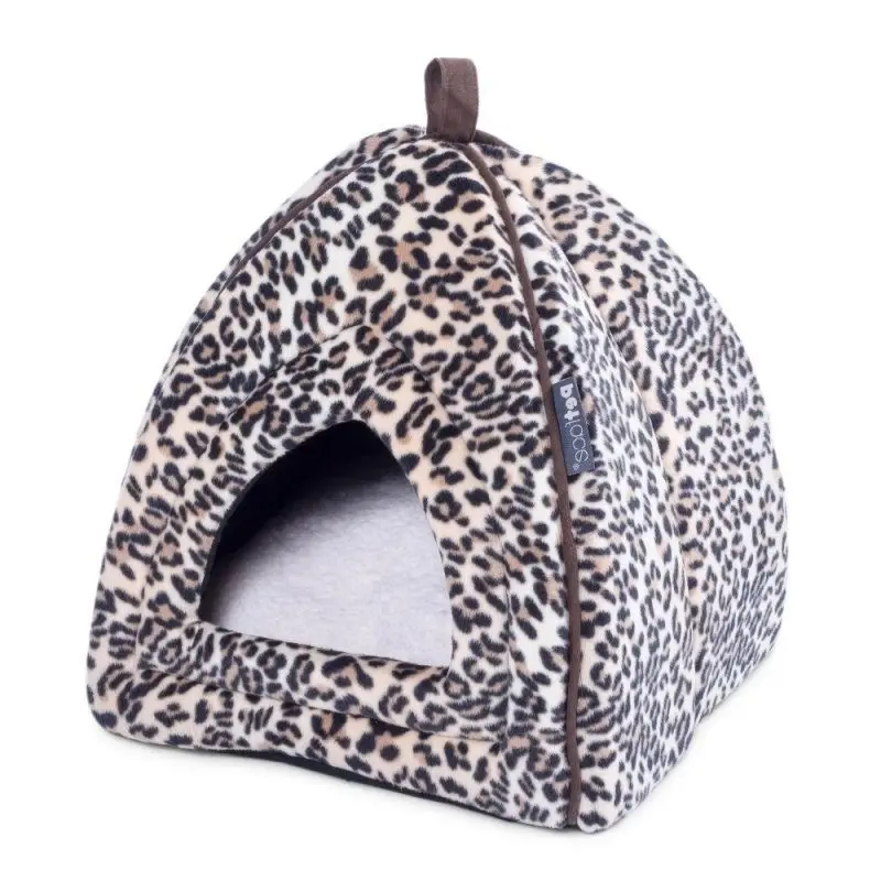 Petface Mollies Luxury Leopard Print Cat Igloo - Single Size 30