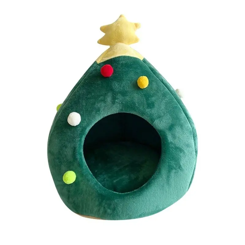 Practbeauty Cosy Warm Christmas Tree Cat Bed-Adorable Christmas Tree Cat Bed