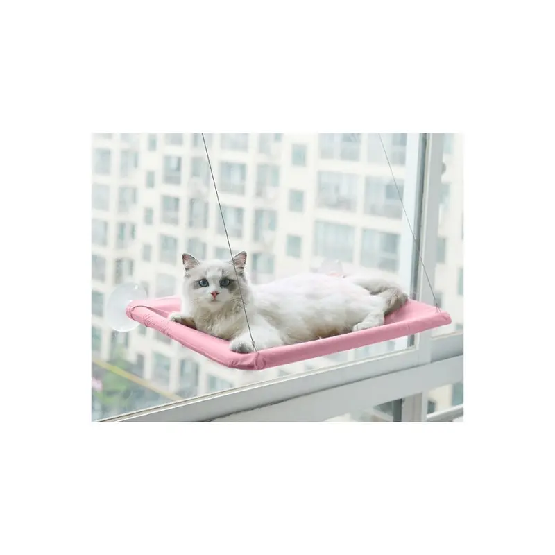 Pink (Pink) Suction Cup Cat Hammock, Removable And Washable