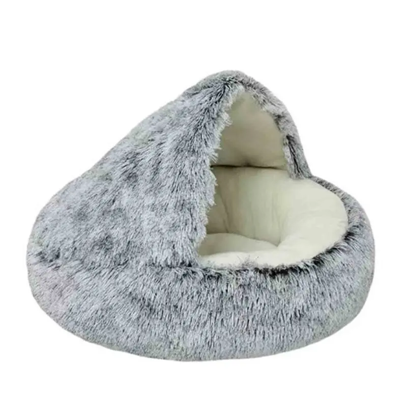 Gray/Pink (, 50Cm) Plush Cat Bed, 40X40cm, Soft & Comfy Pet Cushion 50Cm