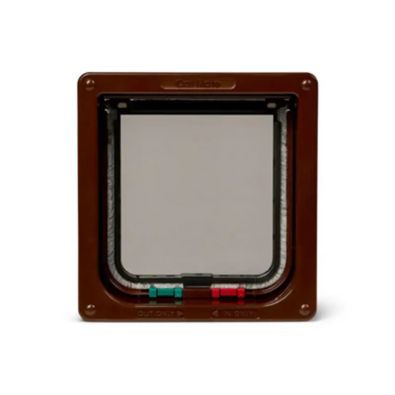 Cat Mate 4-Way-Locking Cat Flap With Liner To 50Mm (2 Inches) (235B) Brown