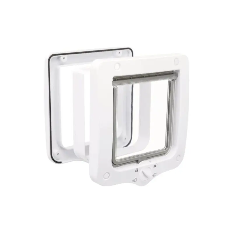 Trixie White 4-Way Cat Flap With Tunnel, 578 G Size 4