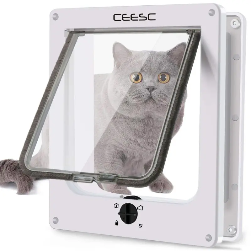 Ceesc Cat Door (Outer "" X 9.8"") Rotary 4 Way Extra Large