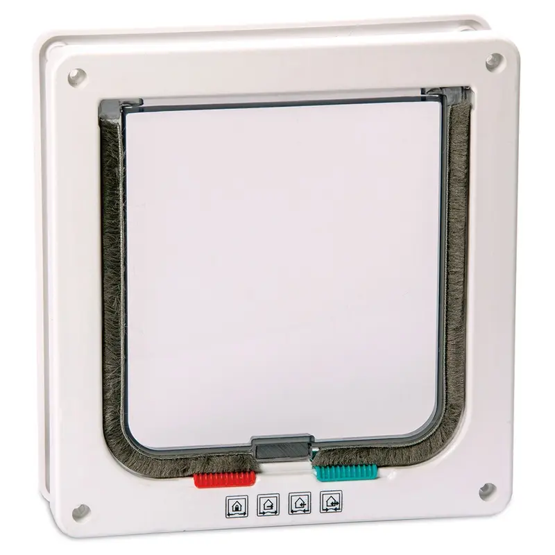 Karlie White Cat Flap With 4-Way Closure - 19.2 X 20Cm (L X W)