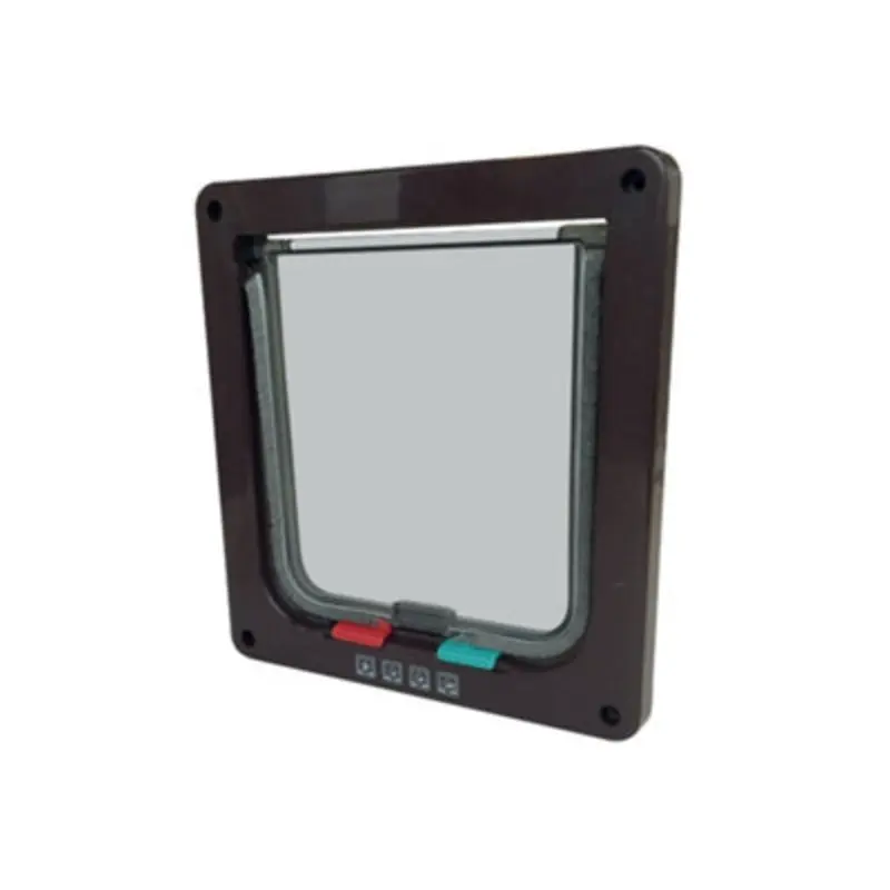 B&Q Brown M-Pets Doras Cat Door - Way Locking Size 4