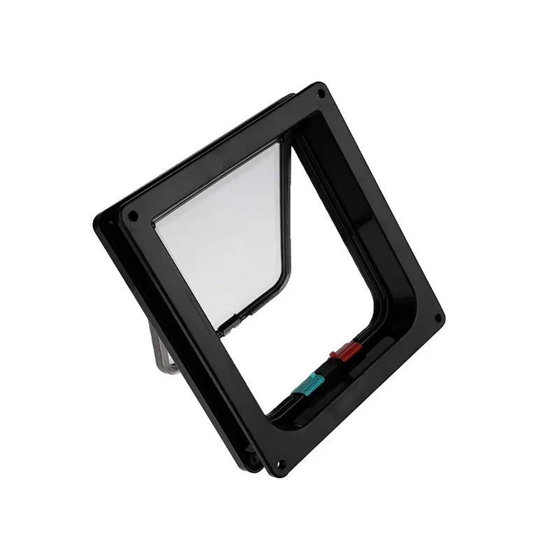 Black (, M) Door Pet Twoway Plastic Products Cats Dogs Supplies Controll Free Entry Exit