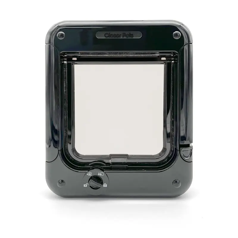 Closer Pets Black Rotary 4-Way-Locking Cat Flap