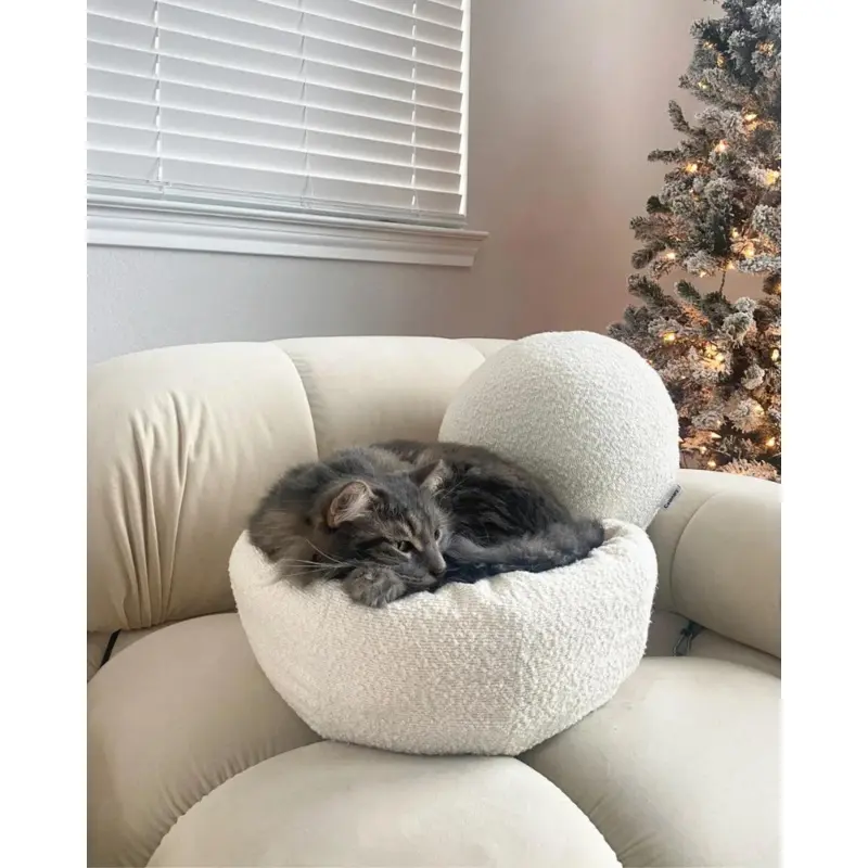 Boucl Modular Moon Cat Cave Bed