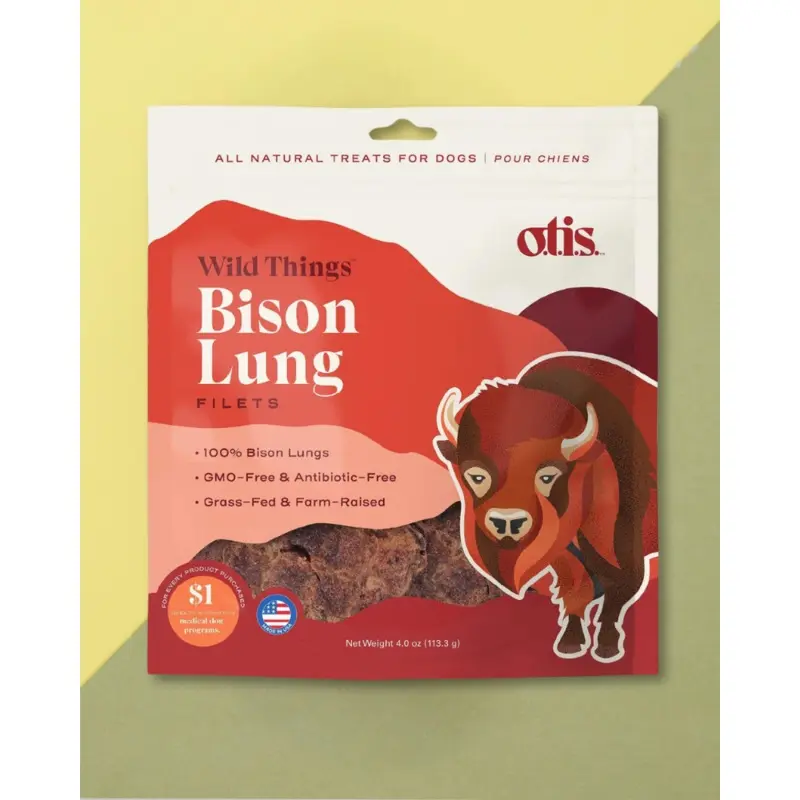 Wild Things Bison Lung Filets Dog Treat