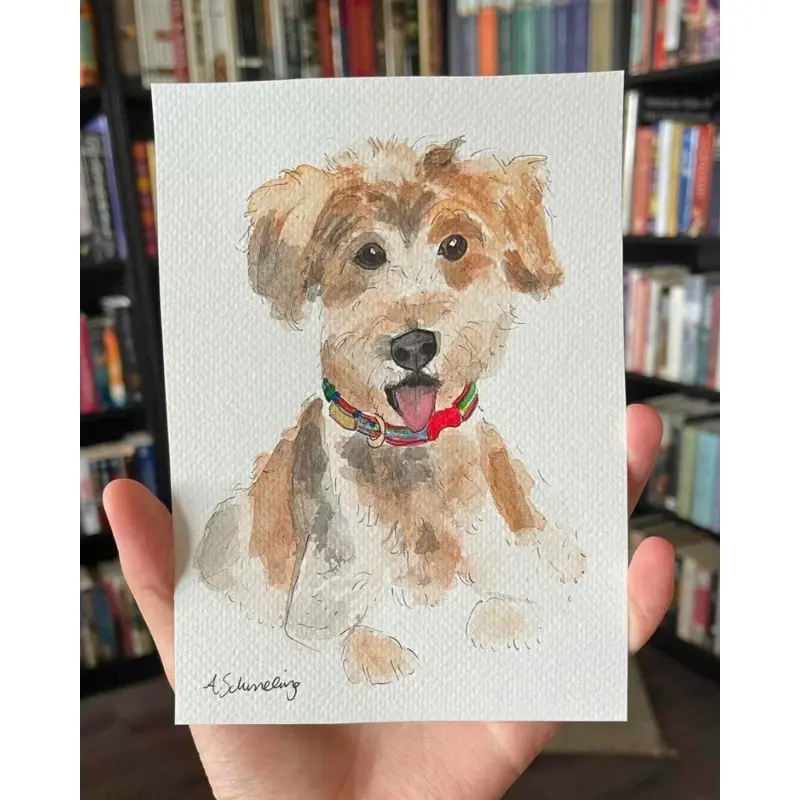 Custom Watercolor Pet Portrait (5x7)