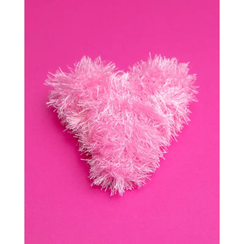 Fuzzy Pink Heart Squeaky Dog Toy (FINAL SALE)