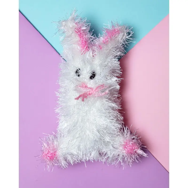 Fuzzy White Bunny Squeaky Dog Toy (FINAL SALE)