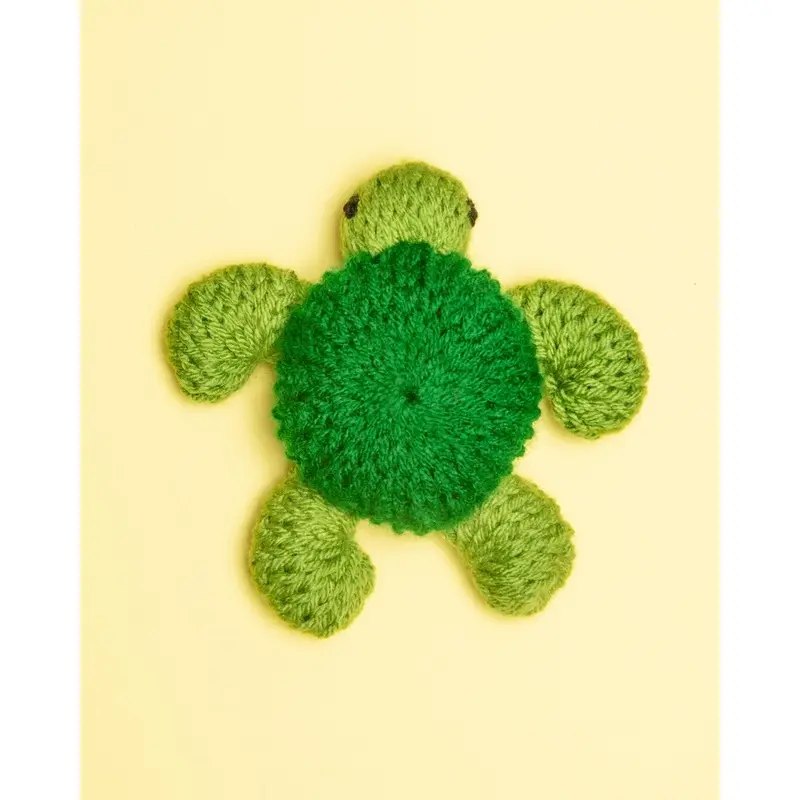 Knitted Sea Turtle Squeaky Dog Toy