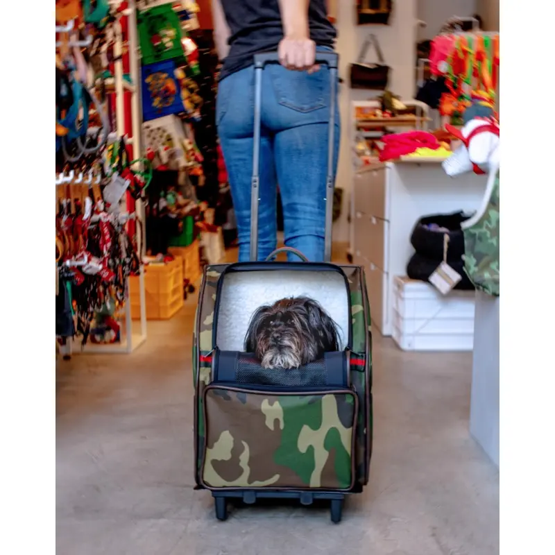 Rio Pet Bag On Wheels in Camo