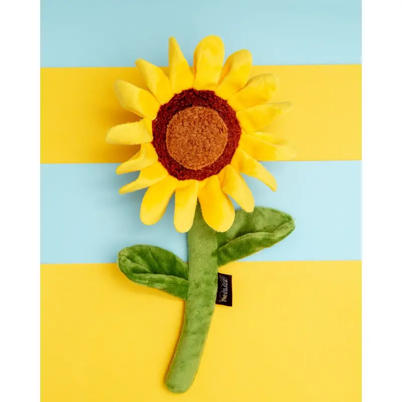 Sassy Sunflower Crinkly Squeaker Dog Toy
