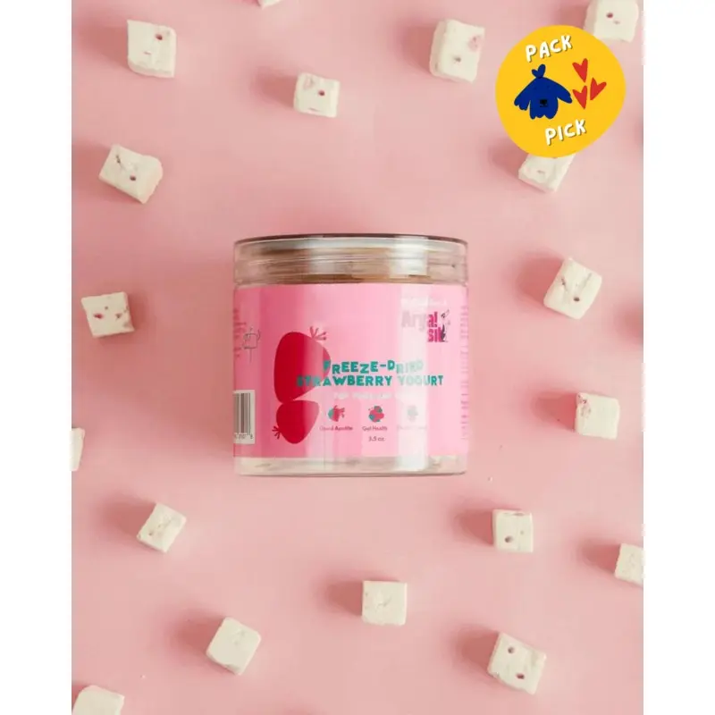 Freeze-Dried Strawberry Yogurt Treats For Dogs & Cats