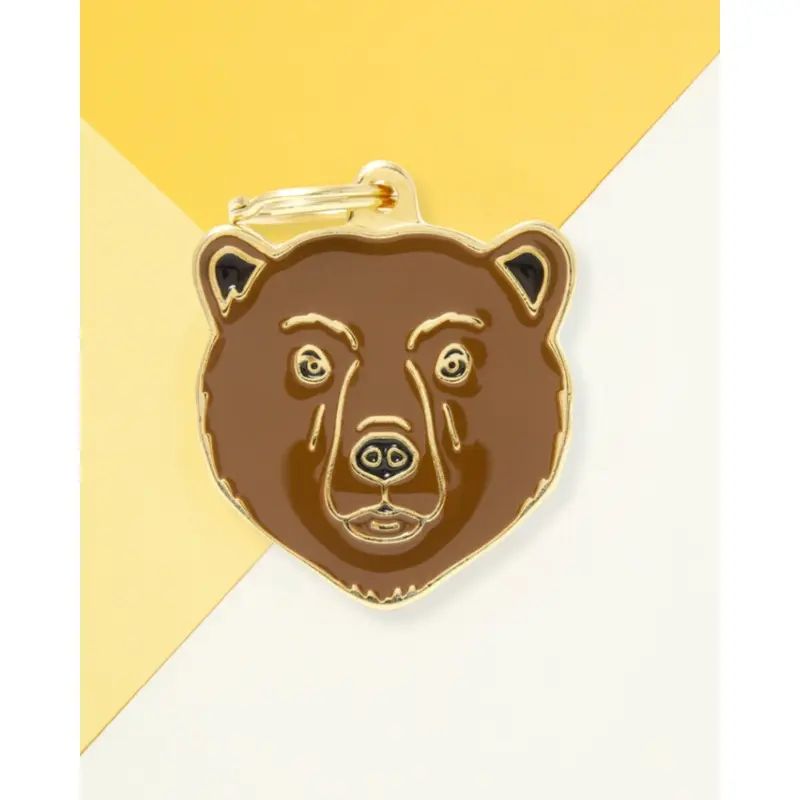 Brown Bear Custom Pet ID Tag