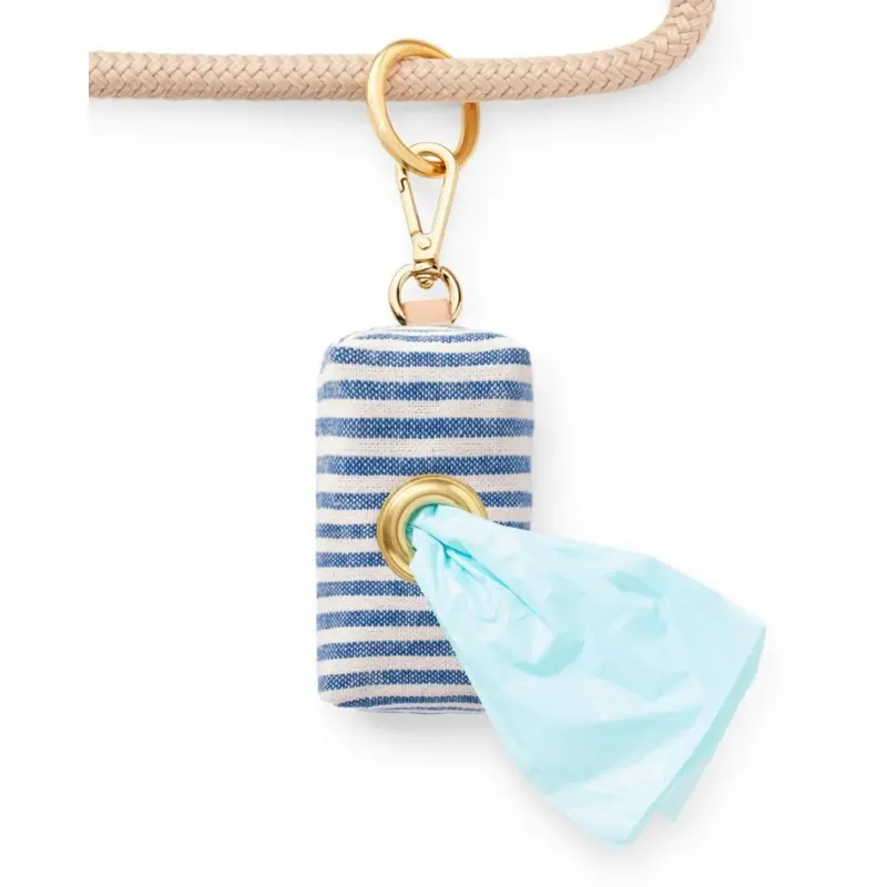 Lake Blue Stripe Poop Bag Dispenser (Made in the USA)