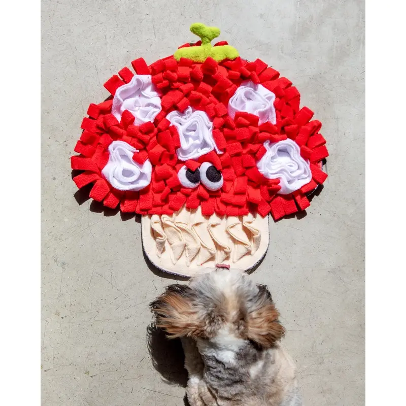 Mushroom Veggie Snuffle Mat Dog Toy