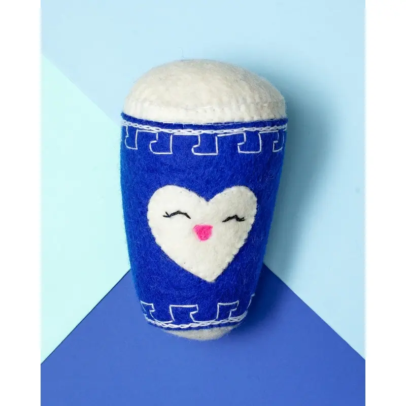 Wool NYC Coffee Cup Squeaky Dog Toy