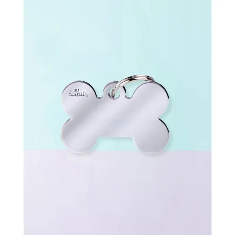 Bonne Bone in Chrome Custom Pet ID Tag