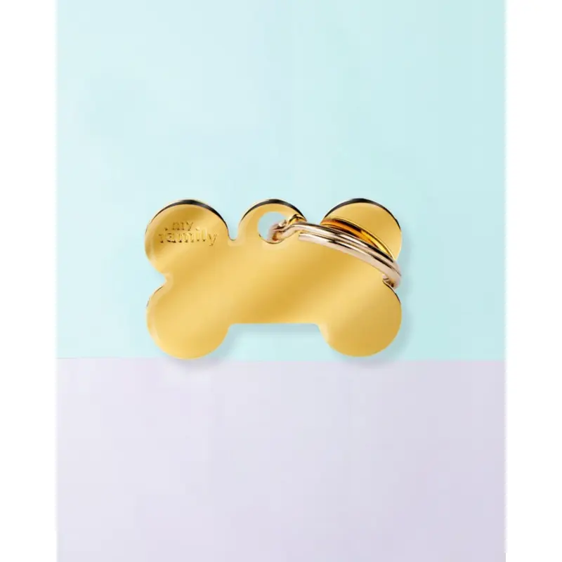 Bonne Bone in Golden Brass Custom Pet ID Tag