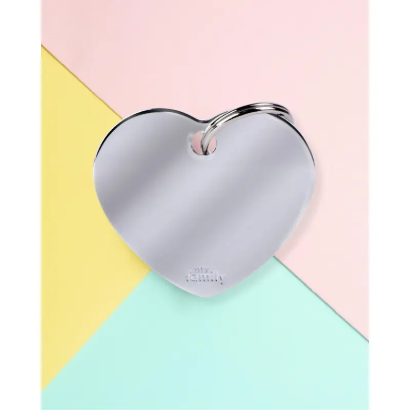 Sweet Heart in Chrome Custom Pet ID Tag