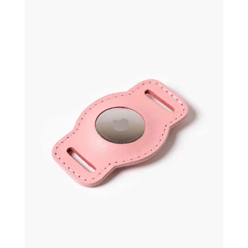 Sweet Pink Leather Airtag Holder (Made in Guatemala) (FINAL SALE)