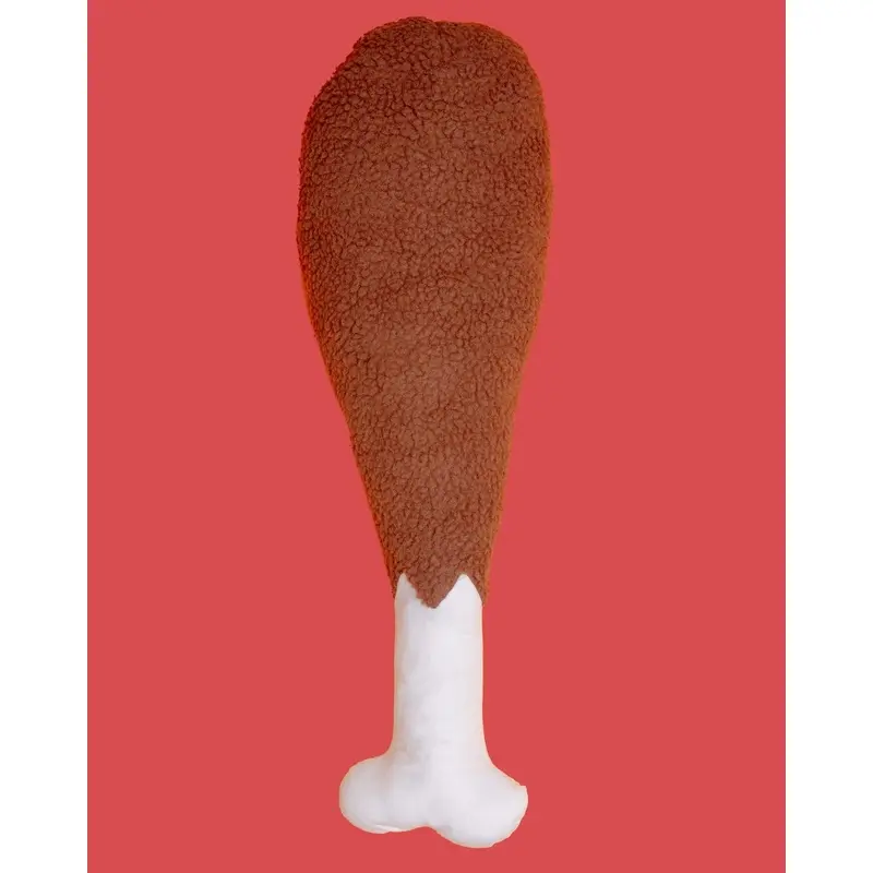 Mega BBQ Drumstick Plush Squeaky Dog Toy (2' in Length)