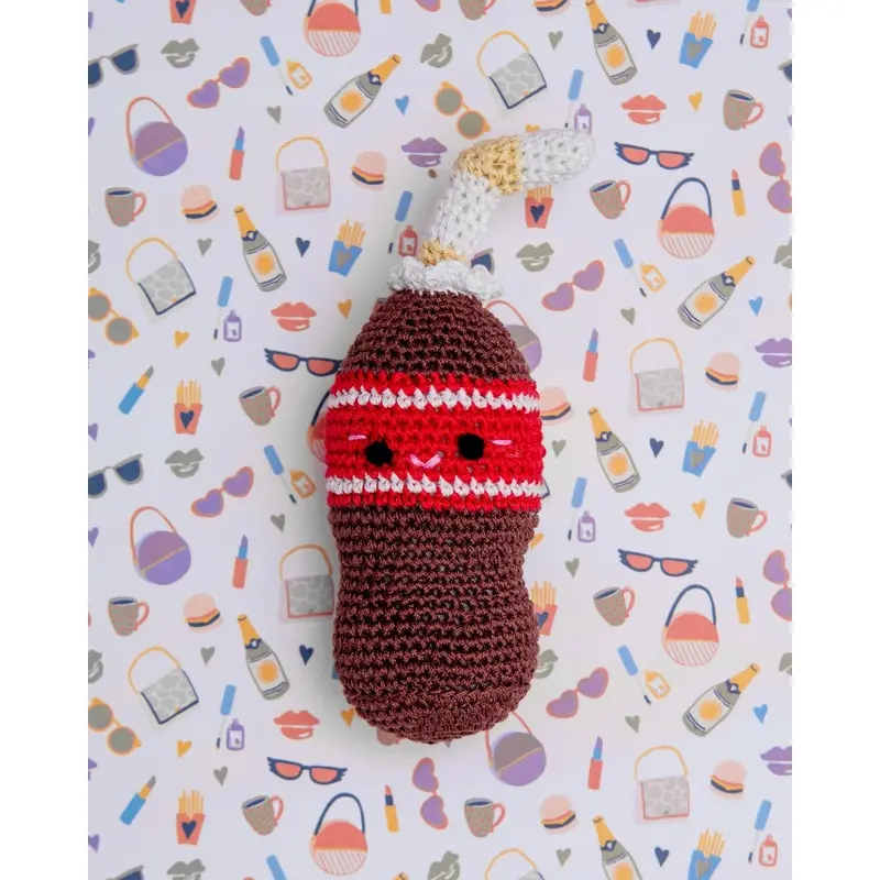 Soda Pop Bottle Organic Cotton Dog Toy