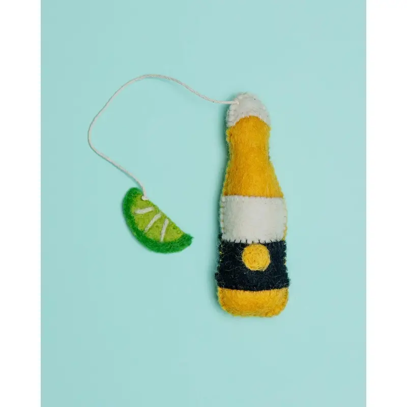 Wool Beer & Lime Cat Toy
