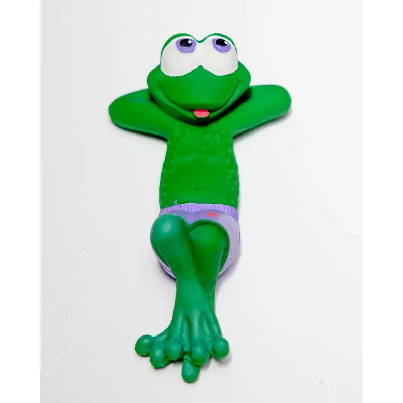 Beach Frog Squeaky Rubber Dog Toy