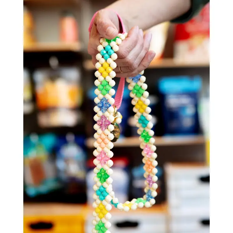 Broadway Beaded Dog Leash in Matinee (Made in the USA)