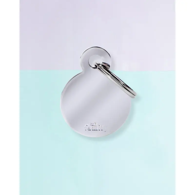 Chic Circle Chrome Custom Pet ID Tag