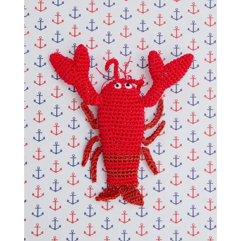 Lurch the Lobster Organic Knit Squeaky Dog Toy