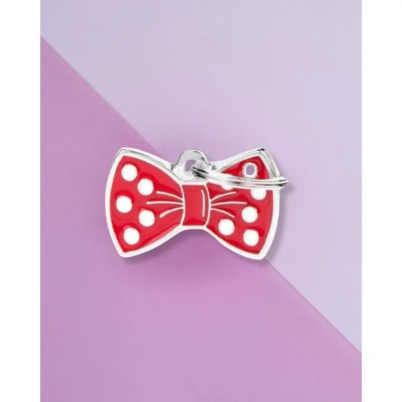 Red Bow Tie Custom Pet ID Tag