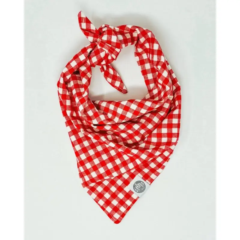 Red Gingham Dog Bandana (Made in the USA) (FINAL SALE)