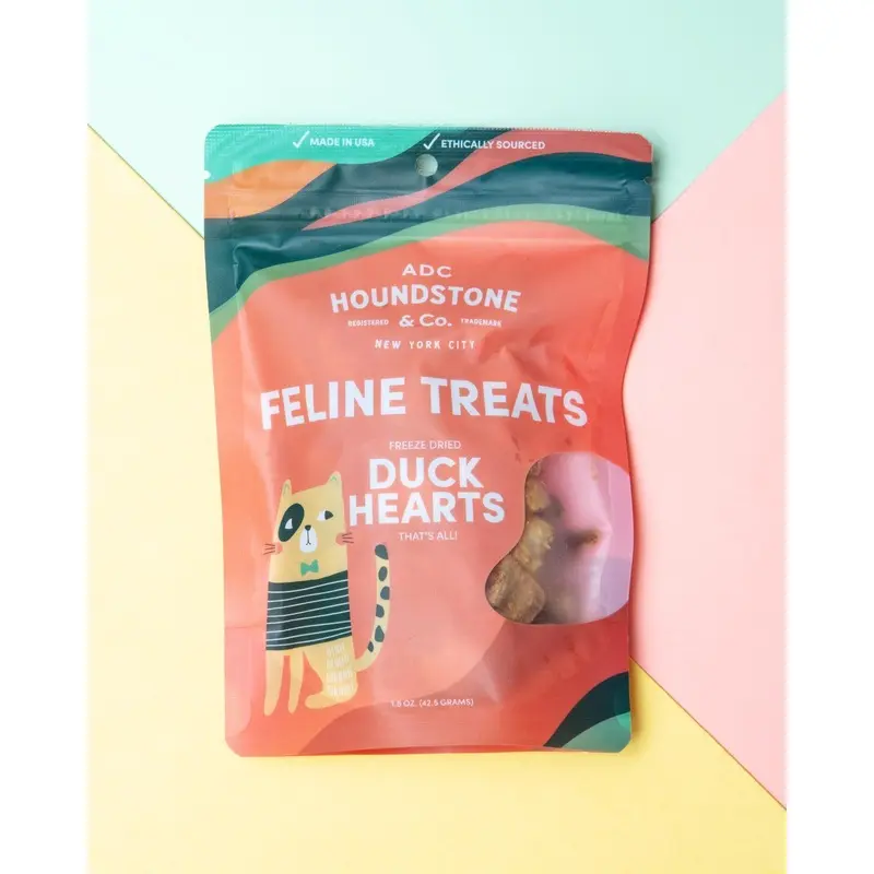 Freeze Dried Duck Hearts Cat Treats