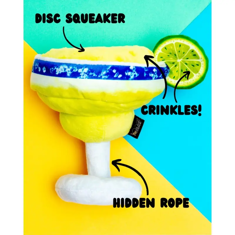 Pup-arita Margarita Squeaky Plush Dog Toy (FINAL SALE)