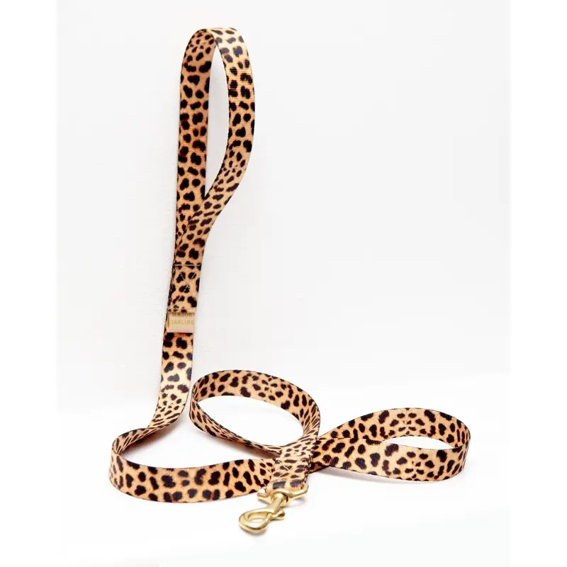 Basic Nylon Dog Leash in Leopard (Made in the USA)