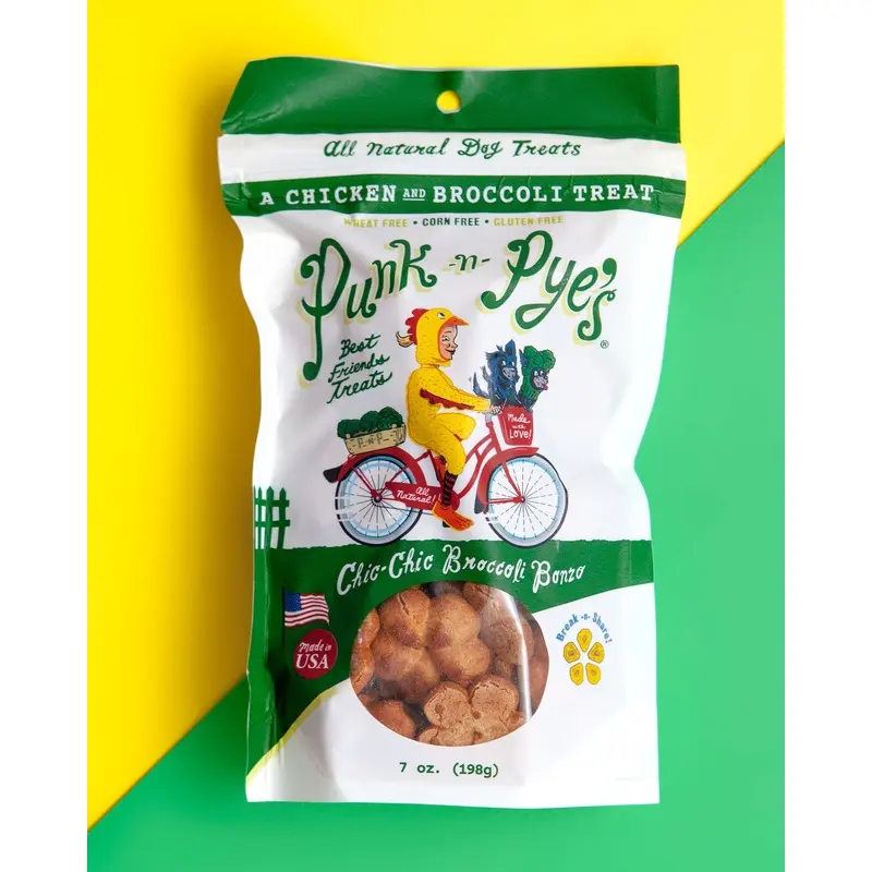Chicken & Broccoli Gluten Free Dog Treats (Made in the USA)