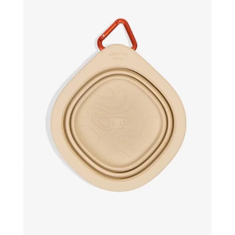 Collapsible Go Bowl in Biscotti