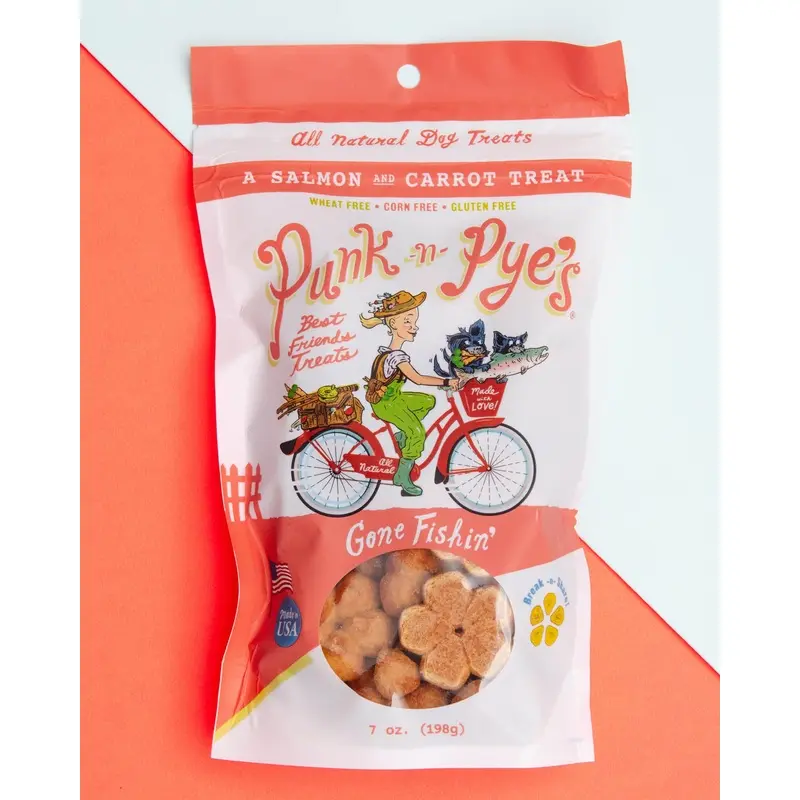 Gone Fishin' Salmon & Carrot Gluten Free Dog Treats (Made in the USA)