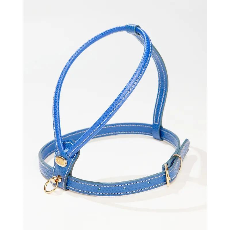 Italian Leather Harness in Blue << FINAL SALE >>
