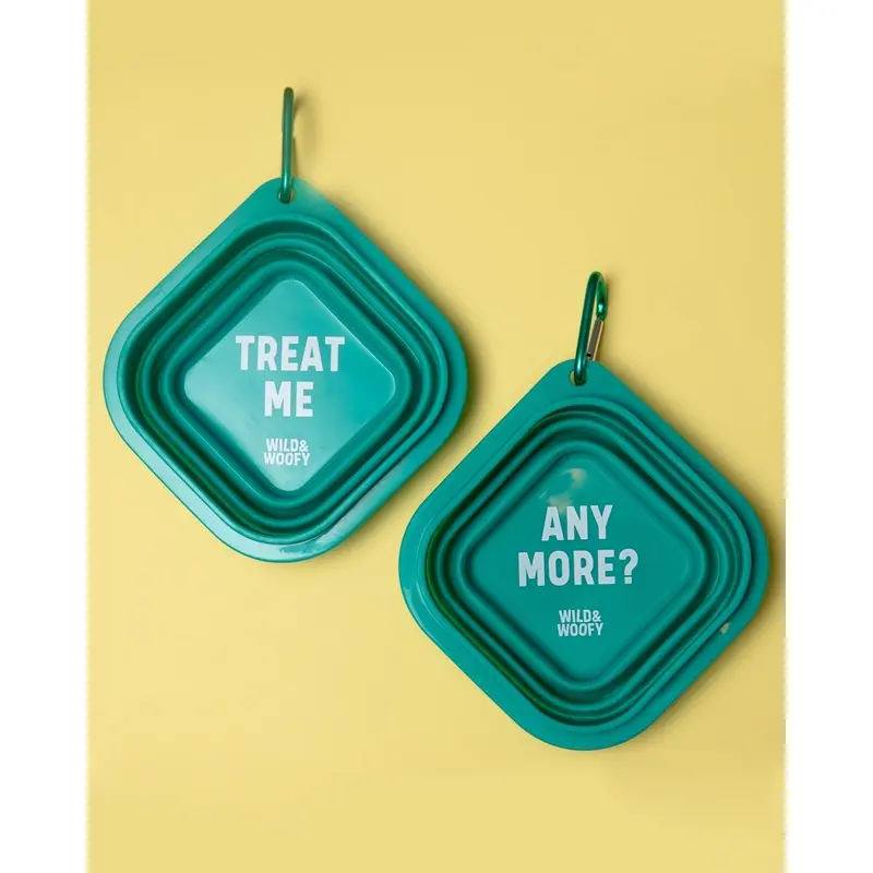 Wild & Woofy Collapsible Dog Bowl Set